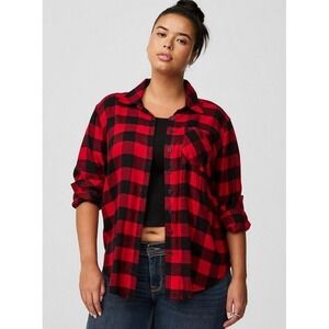Torrid Women's Shirt Challis Button-Down Long Sleeve , Size 1X NWT
